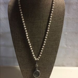 Beaded “Lucky Girl” Pendant Necklace